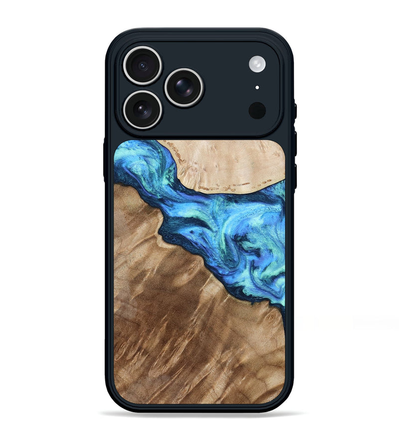 iPhone 17 Pro Max Wood Phone Case - Alexis (Blue, 806982)
