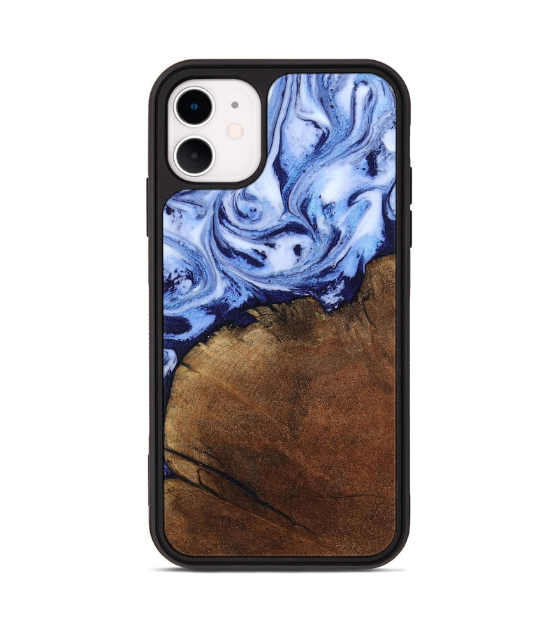 iPhone 11 Wood Phone Case - Addison (Blue, 806984)