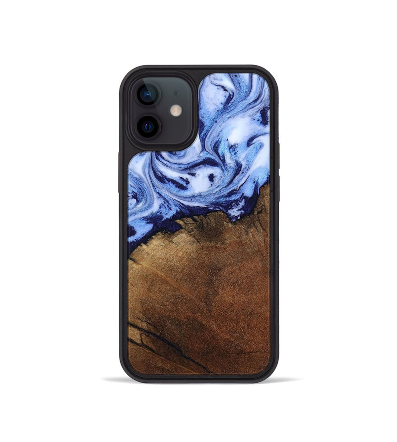 iPhone 12 mini Wood Phone Case - Addison (Blue, 806984)