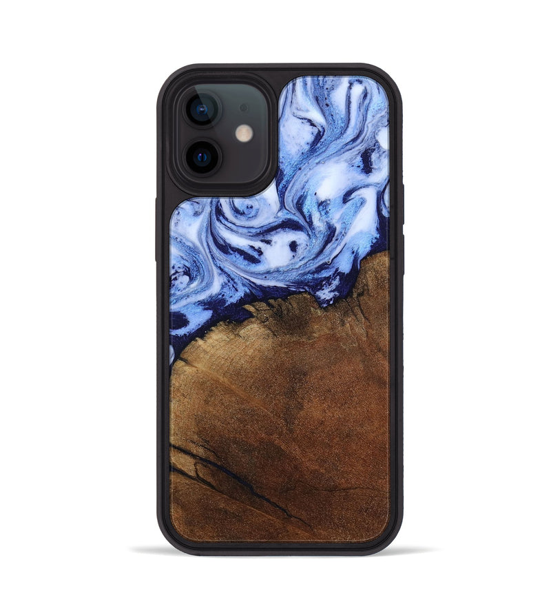 iPhone 12 Wood Phone Case - Addison (Blue, 806984)