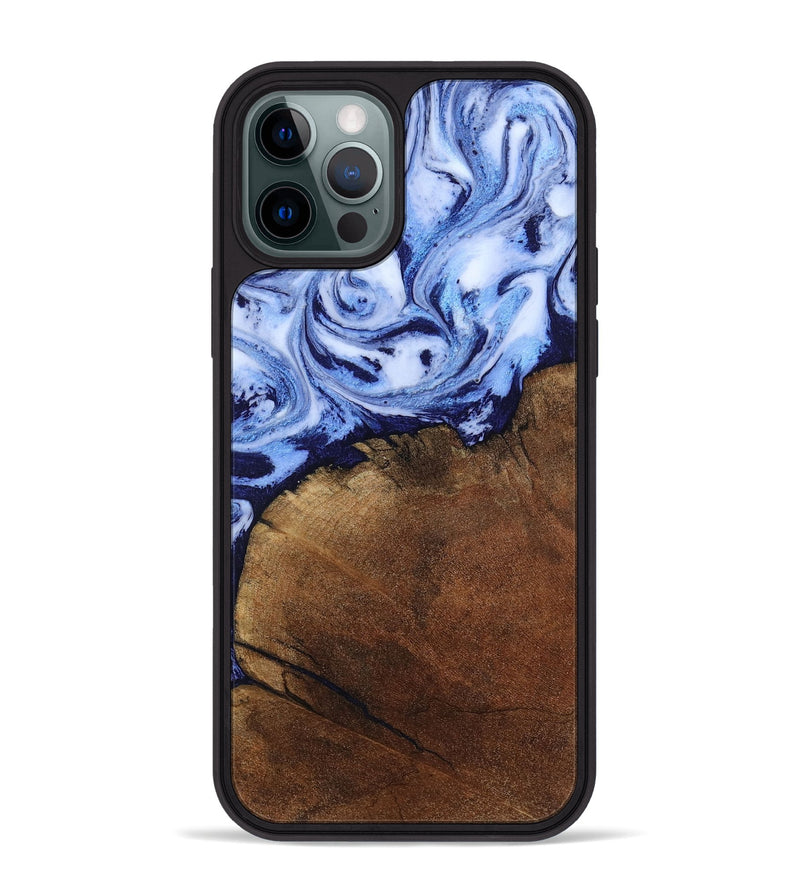 iPhone 12 Pro Max Wood Phone Case - Addison (Blue, 806984)
