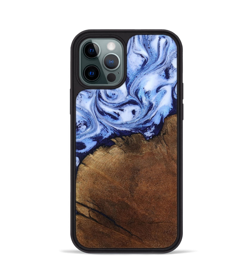 iPhone 12 Pro Wood Phone Case - Addison (Blue, 806984)