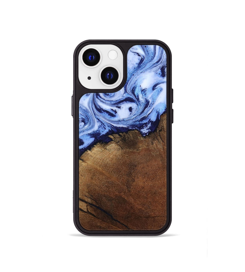 iPhone 13 mini Wood Phone Case - Addison (Blue, 806984)