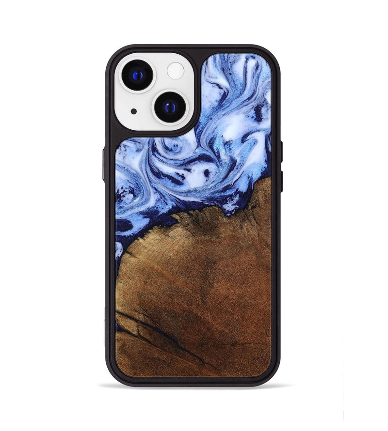 iPhone 13 Wood Phone Case - Addison (Blue, 806984)