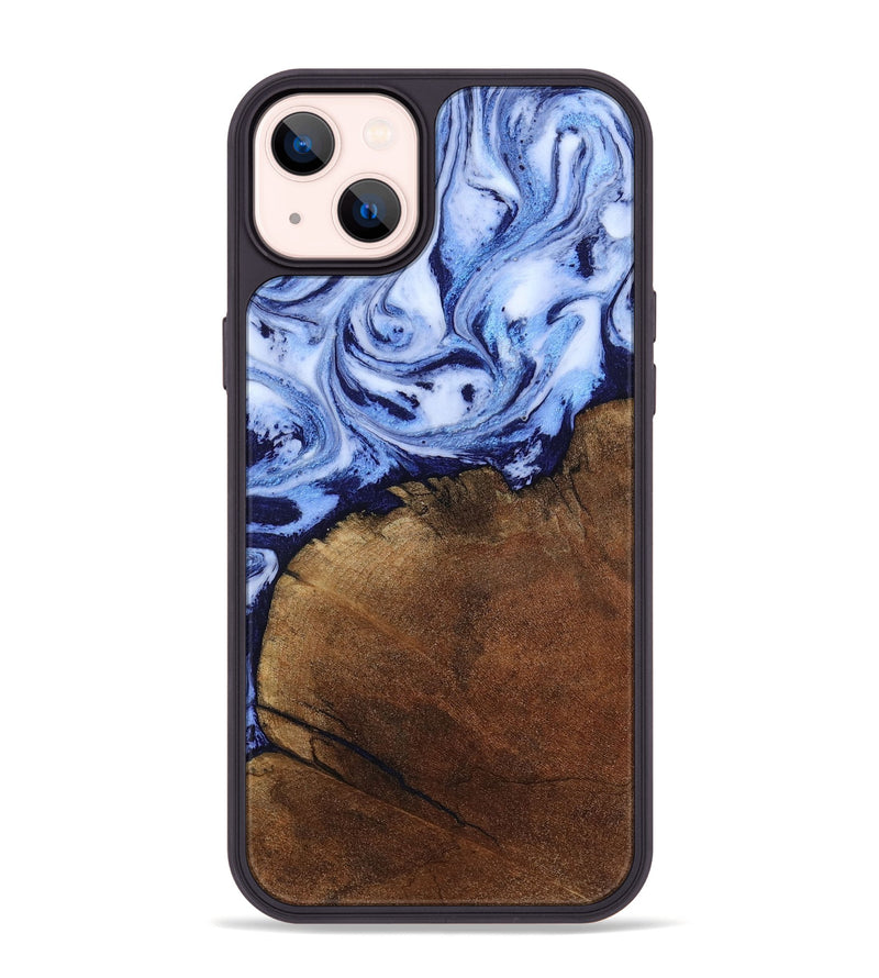 iPhone 14 Plus Wood Phone Case - Addison (Blue, 806984)