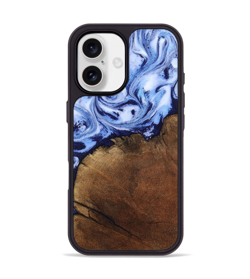 iPhone 17 Wood Phone Case - Addison (Blue, 806984)