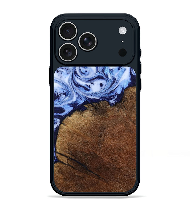 iPhone 17 Pro Max Wood Phone Case - Addison (Blue, 806984)