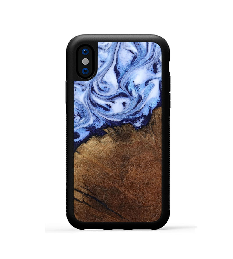 iPhone Xs Wood Phone Case - Addison (Blue, 806984)