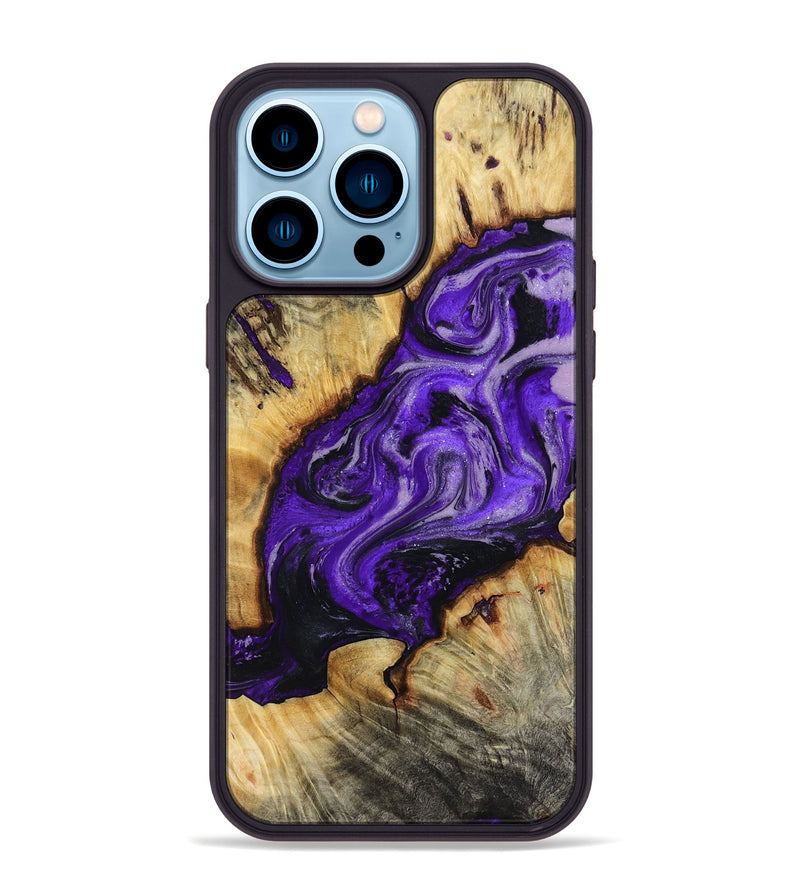 iPhone 14 Pro Max Wood Phone Case - Kaison (Purple, 807007)