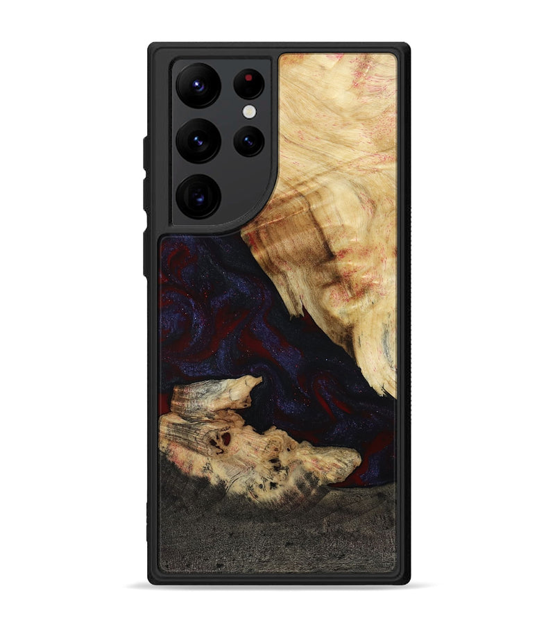 Galaxy S22 Ultra Wood Phone Case - Kannon (Red, 807019)