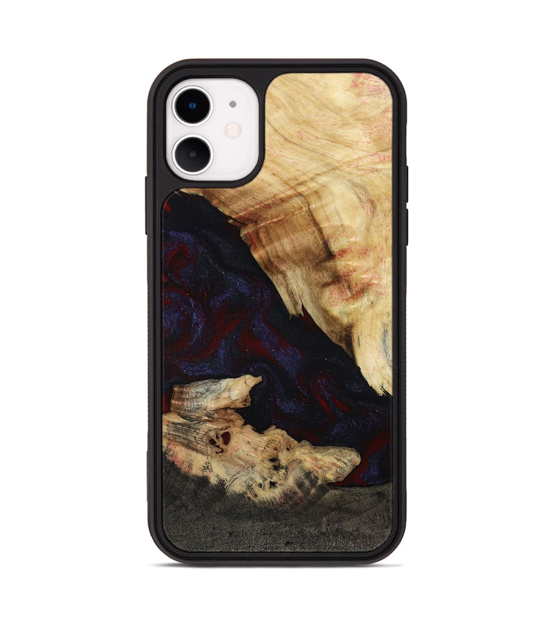 iPhone 11 Wood Phone Case - Kannon (Red, 807019)