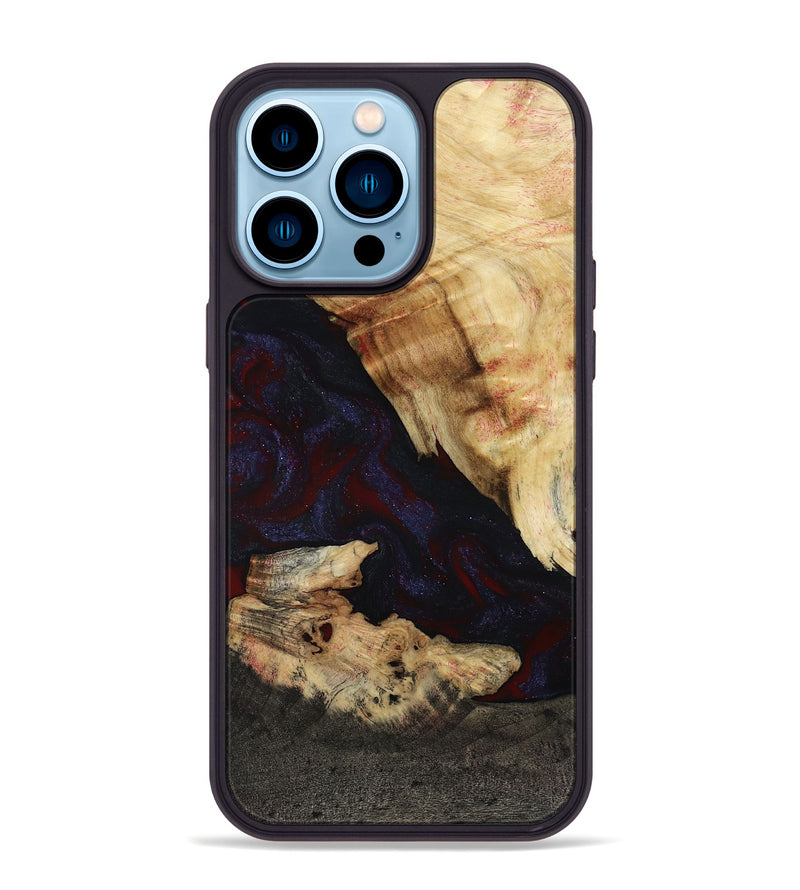 iPhone 14 Pro Max Wood Phone Case - Kannon (Red, 807019)