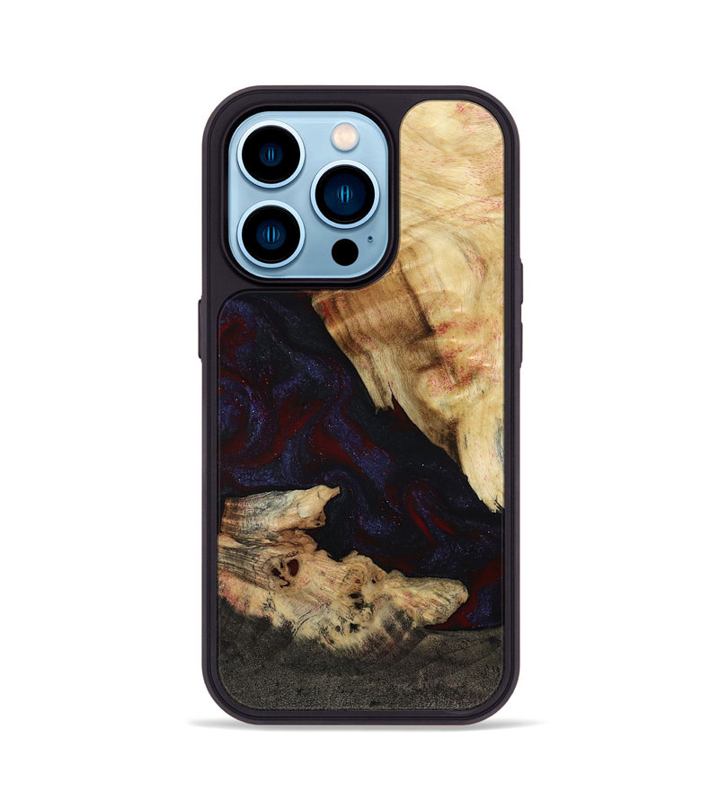 iPhone 14 Pro Wood Phone Case - Kannon (Red, 807019)