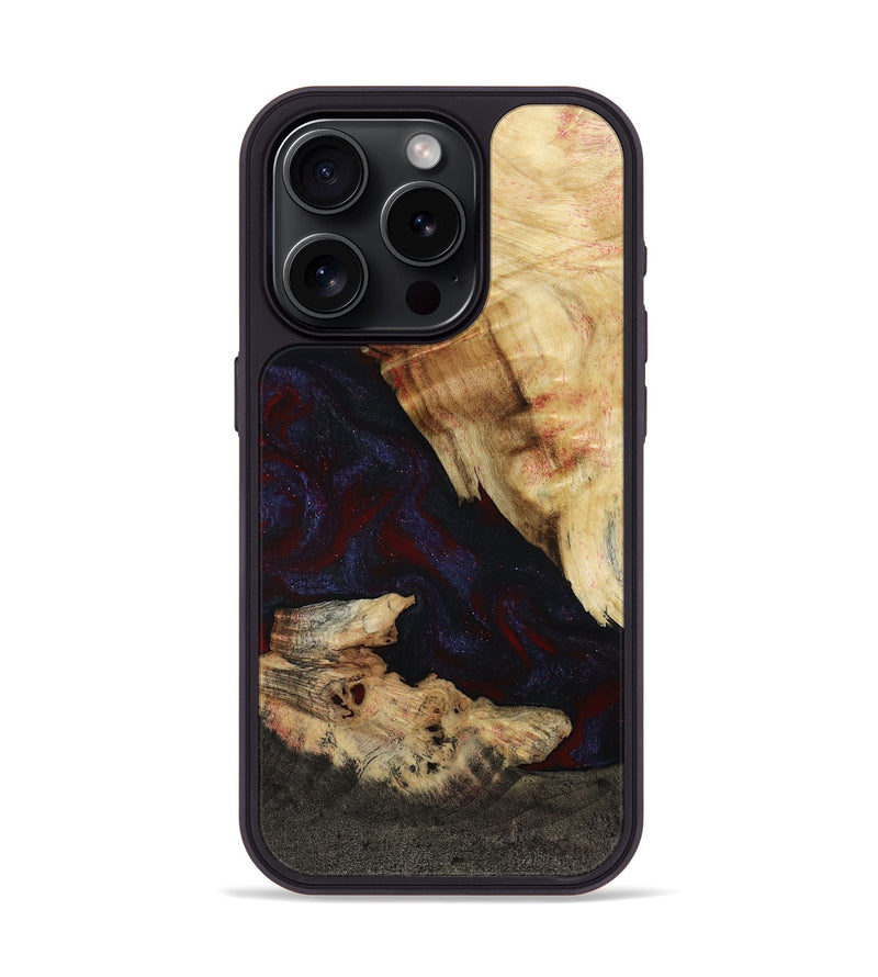 iPhone 15 Pro Wood Phone Case - Kannon (Red, 807019)