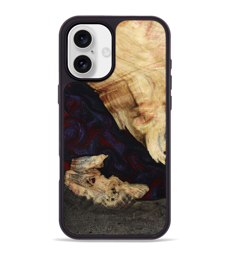 iPhone 16 Plus Wood Phone Case - Kannon (Red, 807019)