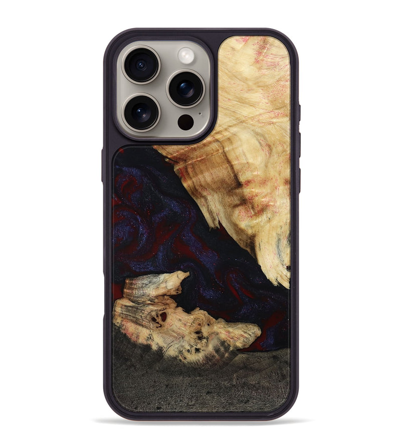 iPhone 16 Pro Max Wood Phone Case - Kannon (Red, 807019)