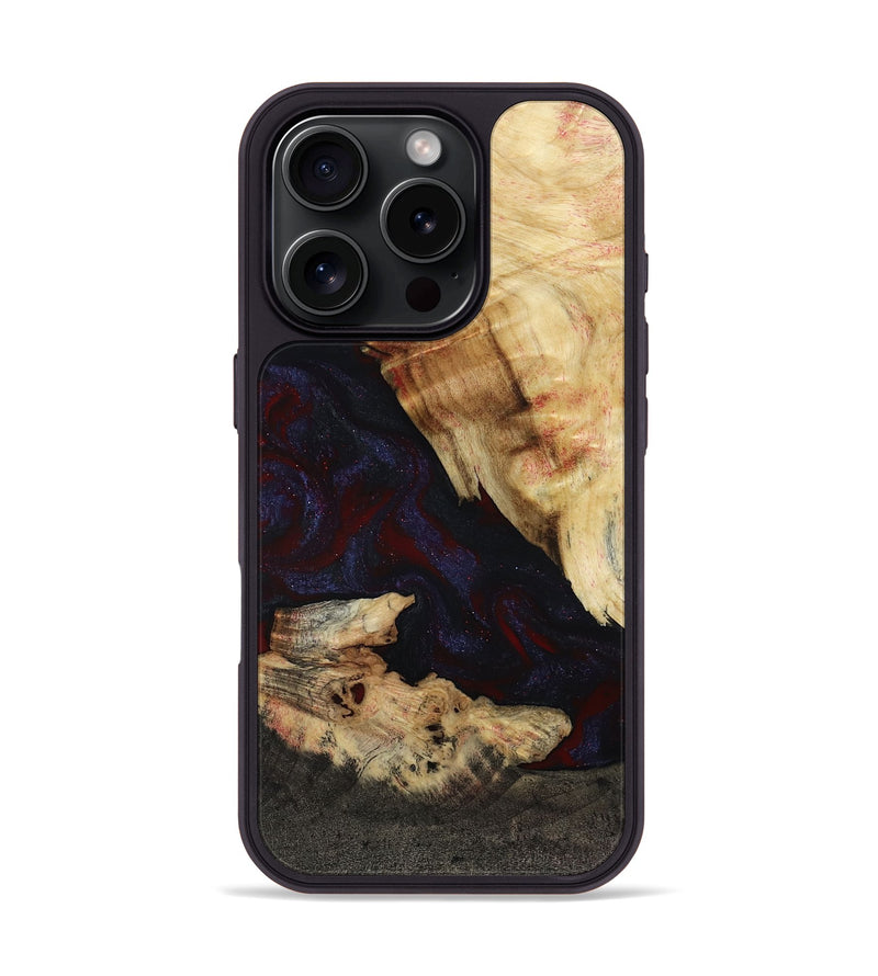 iPhone 16 Pro Wood Phone Case - Kannon (Red, 807019)