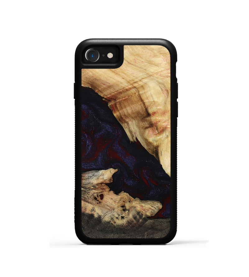 iPhone SE Wood Phone Case - Kannon (Red, 807019)