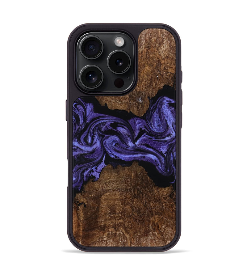 iPhone 16 Pro Wood Phone Case - Corinne (Purple, 807036)