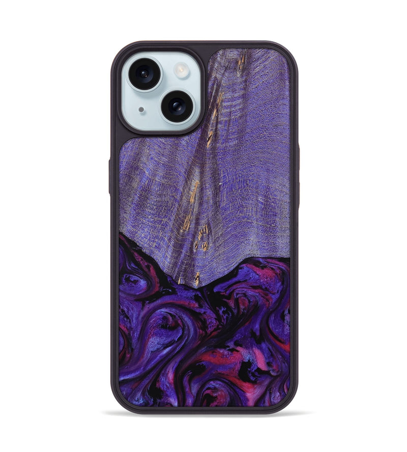 iPhone 15 Wood Phone Case - Jaylon (Purple, 807037)