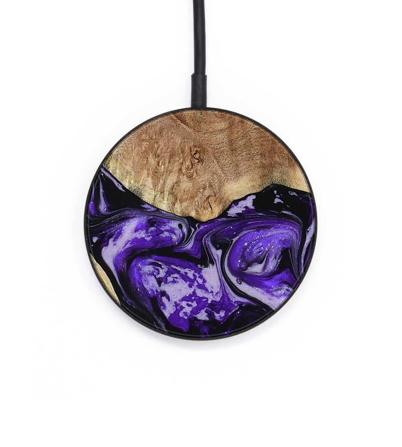 Circle Wood Wireless Charger - Pauline (Purple, 807041)