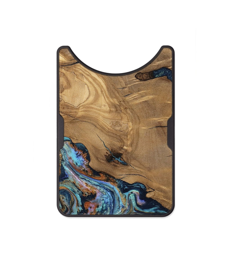 Alloy Wood Wallet - Milo (Teal & Gold, 807049)