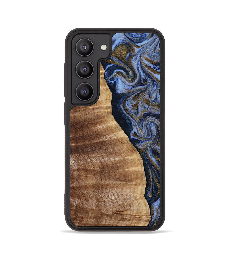 Galaxy S23 Wood Phone Case - Devante (Teal & Gold, 807055)