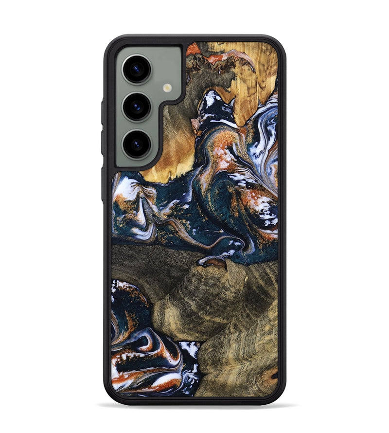 Galaxy S24 Plus Wood Phone Case - Cristin (Teal & Gold, 807075)