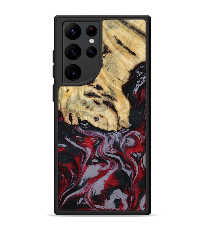Galaxy S22 Ultra Wood Phone Case - Leila (Red, 807093)