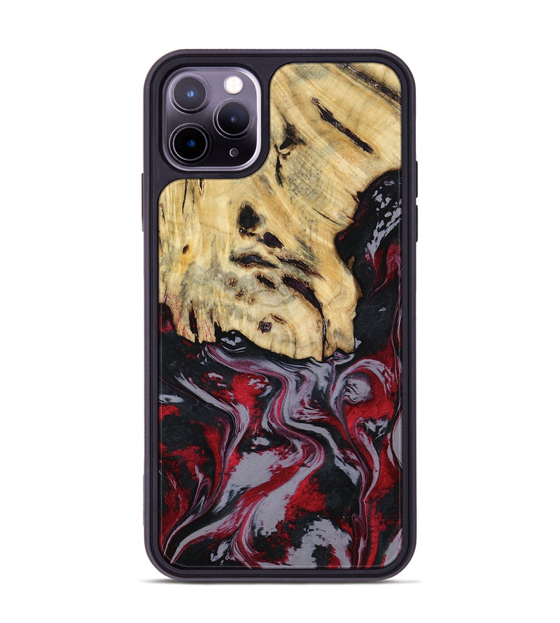 iPhone 11 Pro Max Wood Phone Case - Leila (Red, 807093)