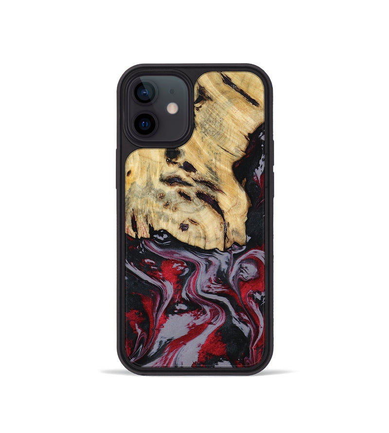iPhone 12 mini Wood Phone Case - Leila (Red, 807093)