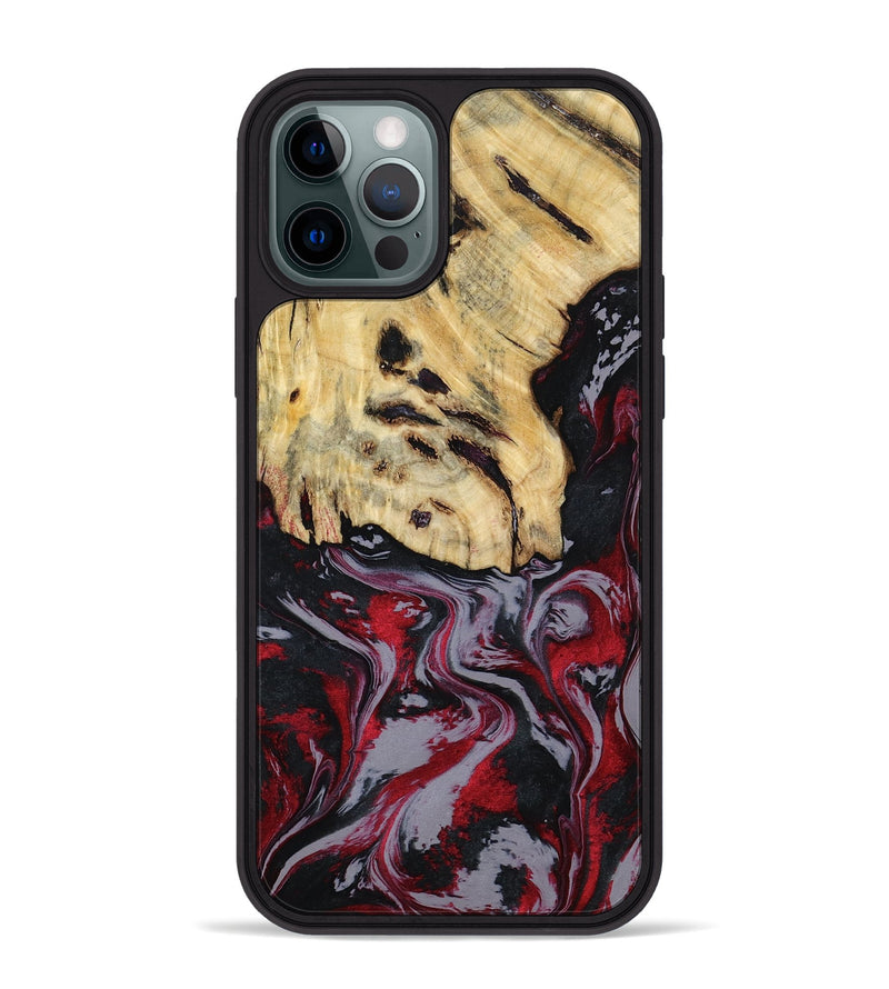 iPhone 12 Pro Max Wood Phone Case - Leila (Red, 807093)