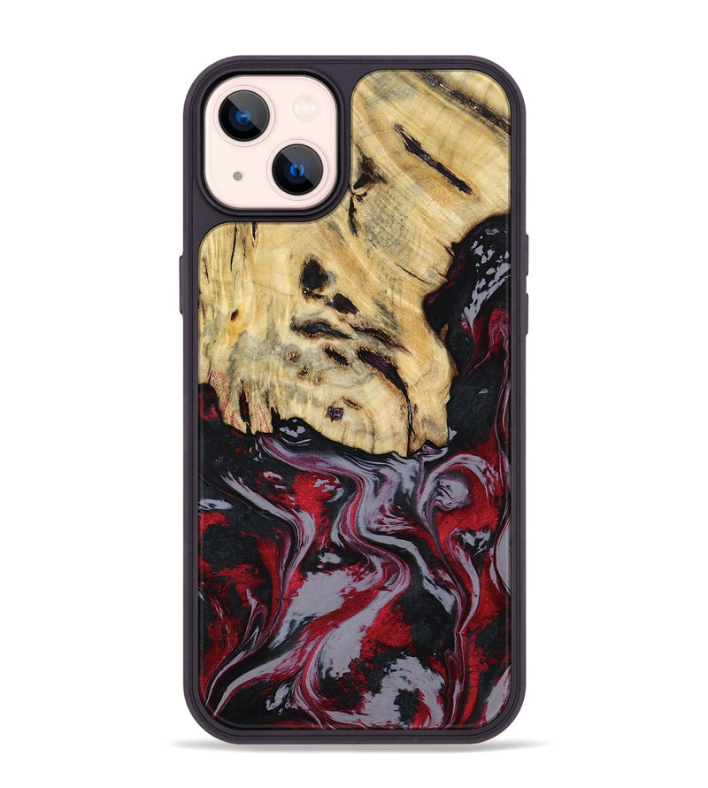 iPhone 14 Plus Wood Phone Case - Leila (Red, 807093)