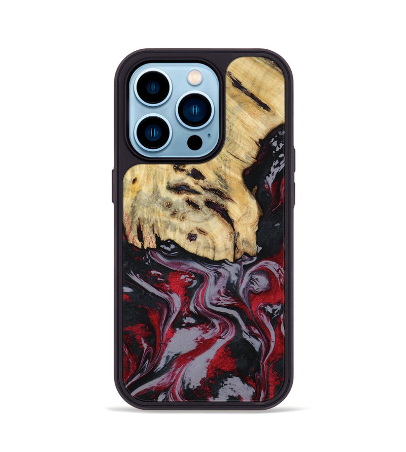 iPhone 14 Pro Wood Phone Case - Leila (Red, 807093)