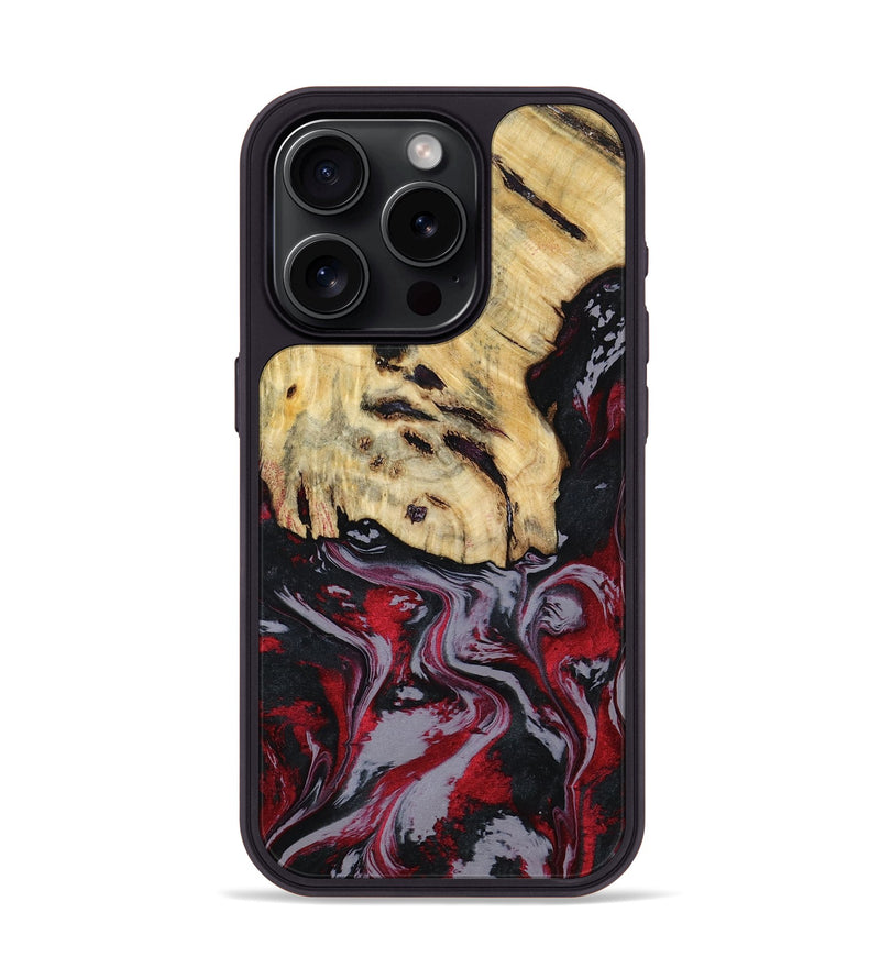 iPhone 15 Pro Wood Phone Case - Leila (Red, 807093)