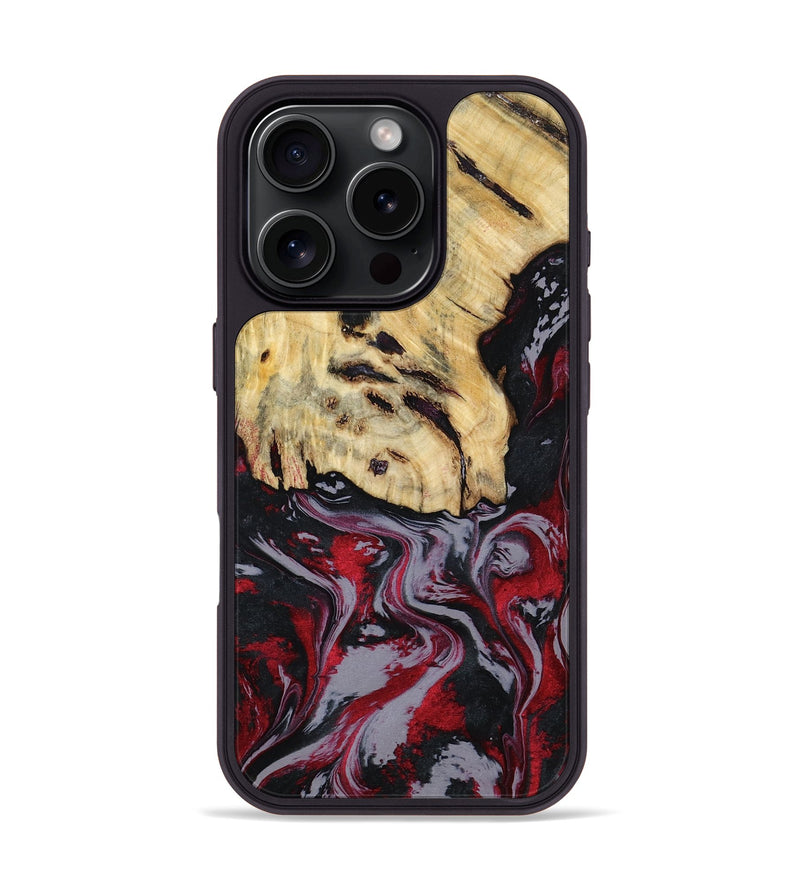 iPhone 16 Pro Wood Phone Case - Leila (Red, 807093)