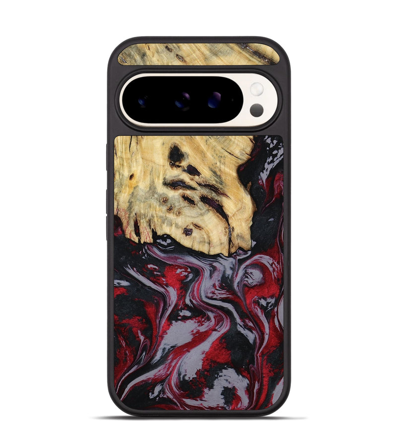 Pixel 9 Wood Phone Case - Leila (Red, 807093)