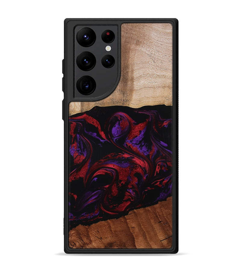Galaxy S22 Ultra Wood Phone Case - Agustin (Red, 807094)