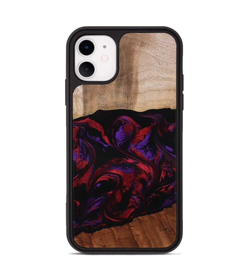iPhone 11 Wood Phone Case - Agustin (Red, 807094)