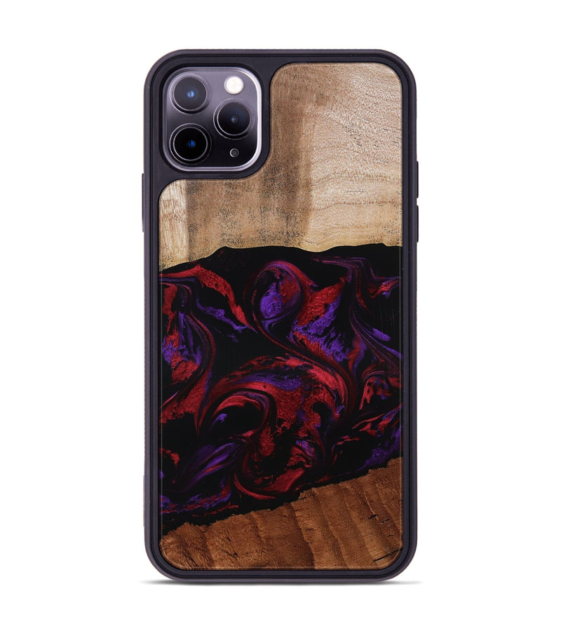 iPhone 11 Pro Max Wood Phone Case - Agustin (Red, 807094)