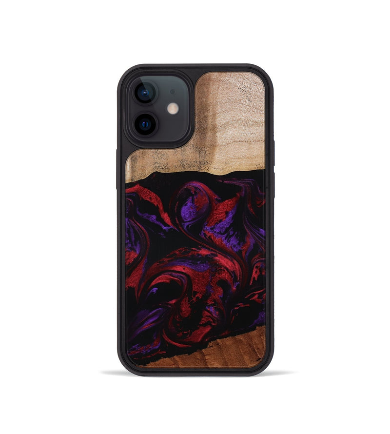 iPhone 12 mini Wood Phone Case - Agustin (Red, 807094)