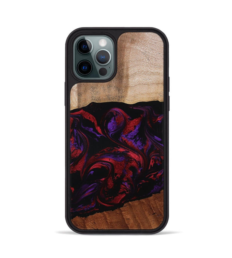 iPhone 12 Pro Wood Phone Case - Agustin (Red, 807094)