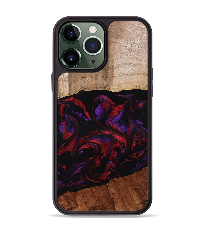 iPhone 13 Pro Max Wood Phone Case - Agustin (Red, 807094)