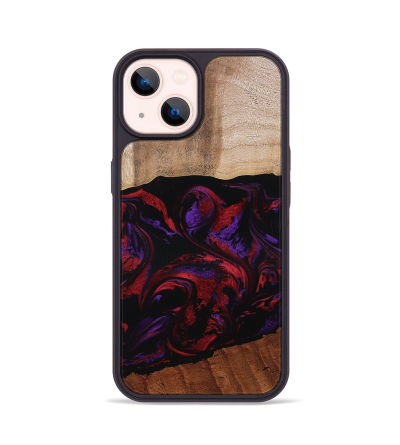 iPhone 14 Wood Phone Case - Agustin (Red, 807094)