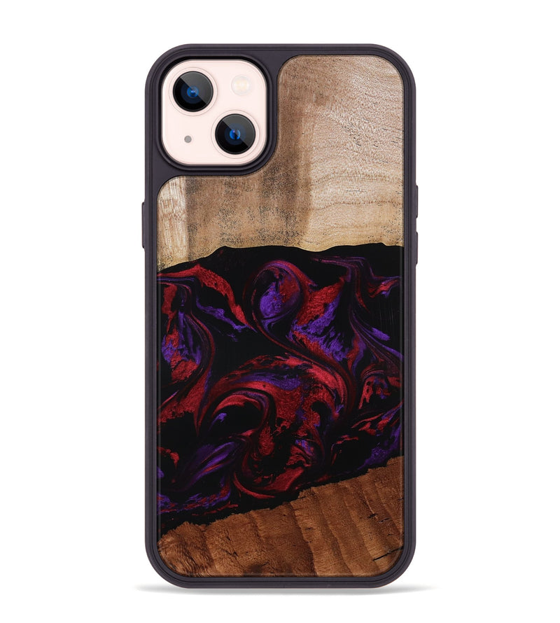 iPhone 14 Plus Wood Phone Case - Agustin (Red, 807094)