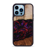 iPhone 14 Pro Max Wood Phone Case - Agustin (Red, 807094)