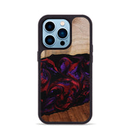 iPhone 14 Pro Wood Phone Case - Agustin (Red, 807094)