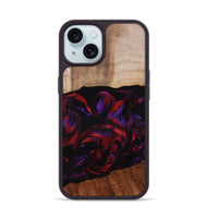 iPhone 15 Wood Phone Case - Agustin (Red, 807094)