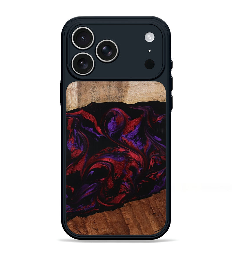 iPhone 17 Pro Max Wood Phone Case - Agustin (Red, 807094)
