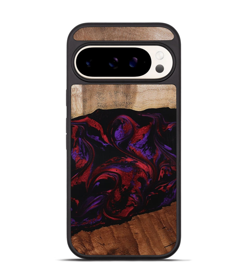 Pixel 9 Wood Phone Case - Agustin (Red, 807094)